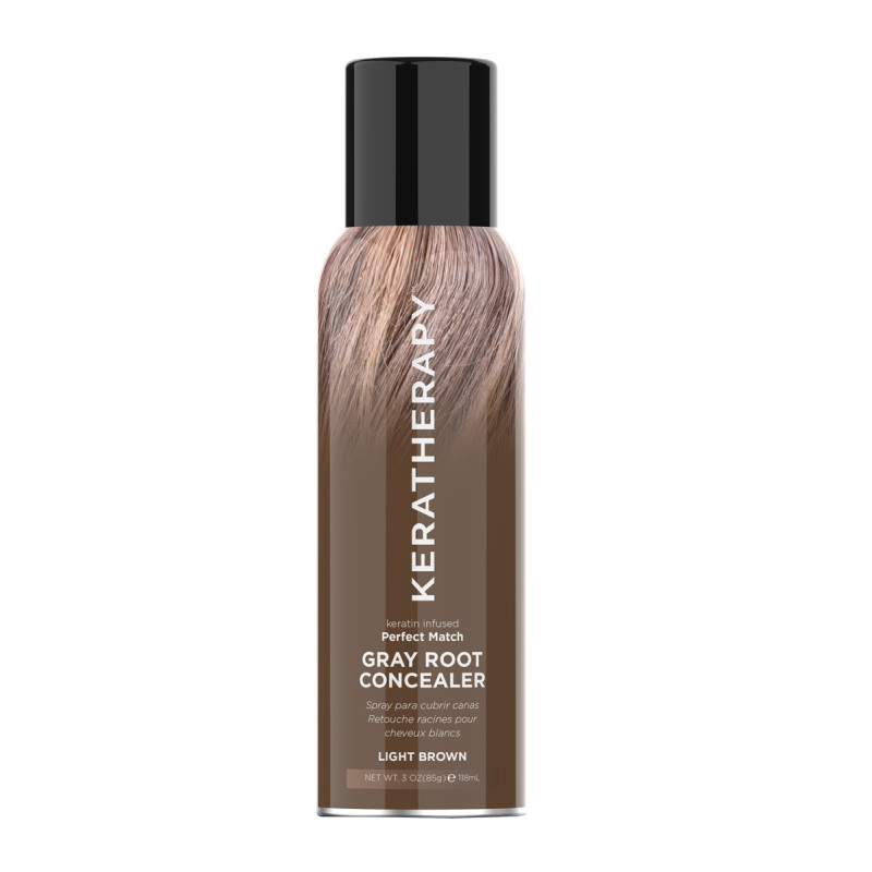 KERATHERAPY KERATIN INFUSED PERFECT MATCH ROOT CONCEALER  LIGHT BROWN