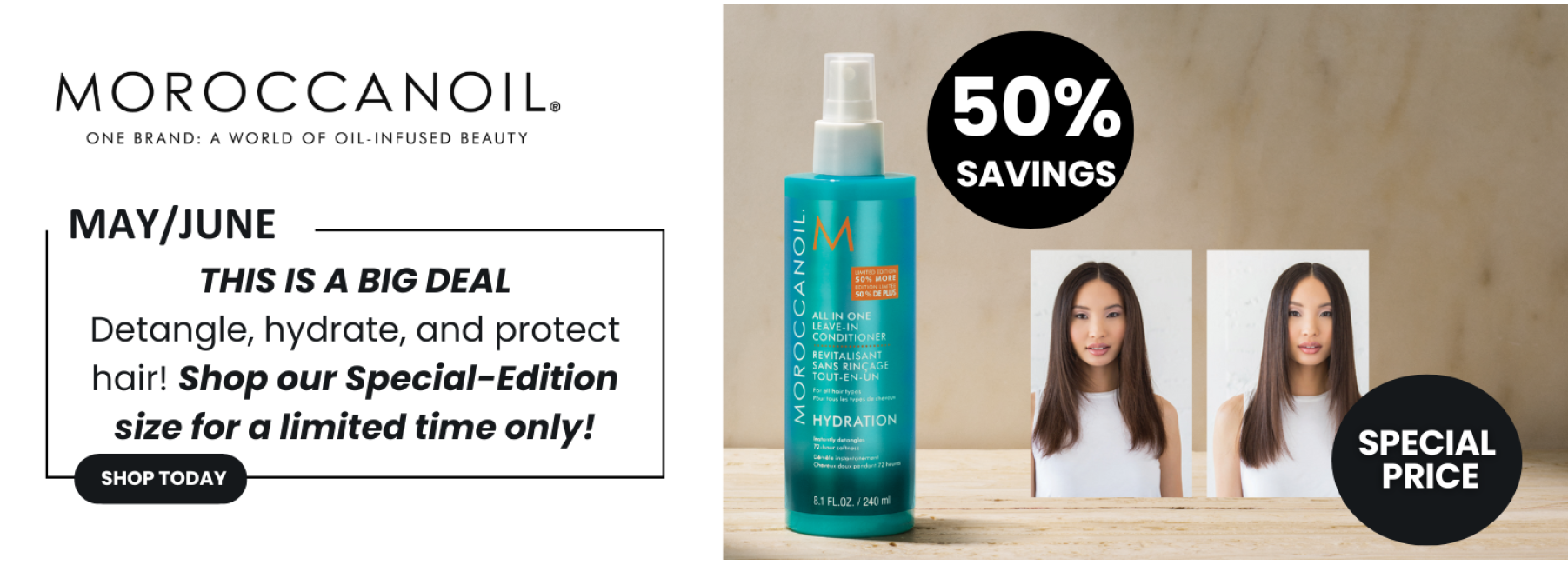 MOROCCANOIL ALL IN ONE CONDITIONER BONUS SIZE OFFER MAY_JUNE