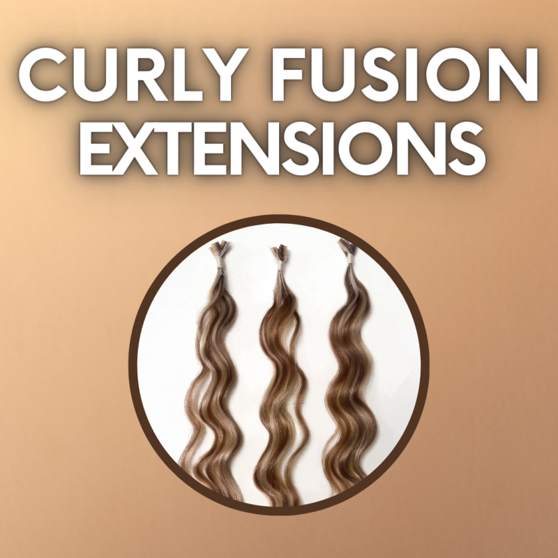  BABE 22" FUSION CURLY HAIR EXTENSIONS #1 BETTY