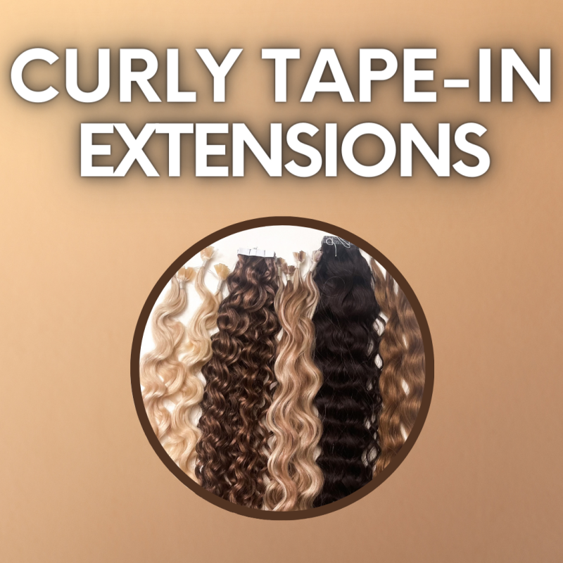 BABE 22" TAPE IN CURLY HAIR EXTENSTIONS #12/600 CAROLINE